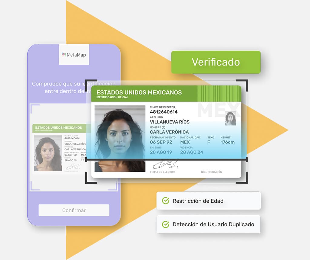 Cédula, selfie y comprobante